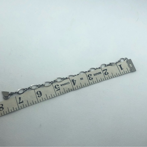 VTG Sterling Silver Oval Infinity Link Las Vegas Charm Bracelet 7.5” - Picture 4 of 5